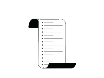 List flat icon illustration