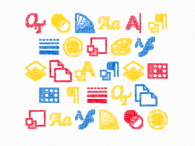 Window > Workspace > Typography colorful hand drawn icons illustrator typography