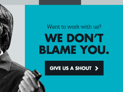 We Don't Blame You cocky creedence clearwater revival futura web design
