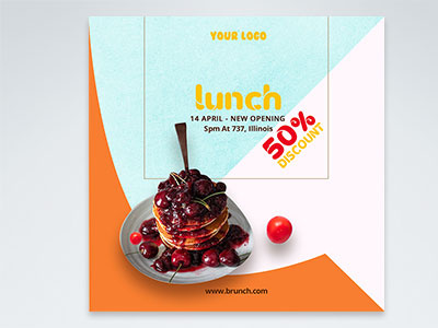 Social media template design branding design food graphic design illustration logo social media vector