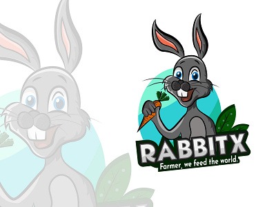 RABBIT CARTOON MASKOT LOGO