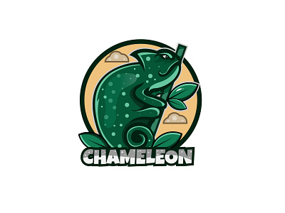 Chameleon maskot logo