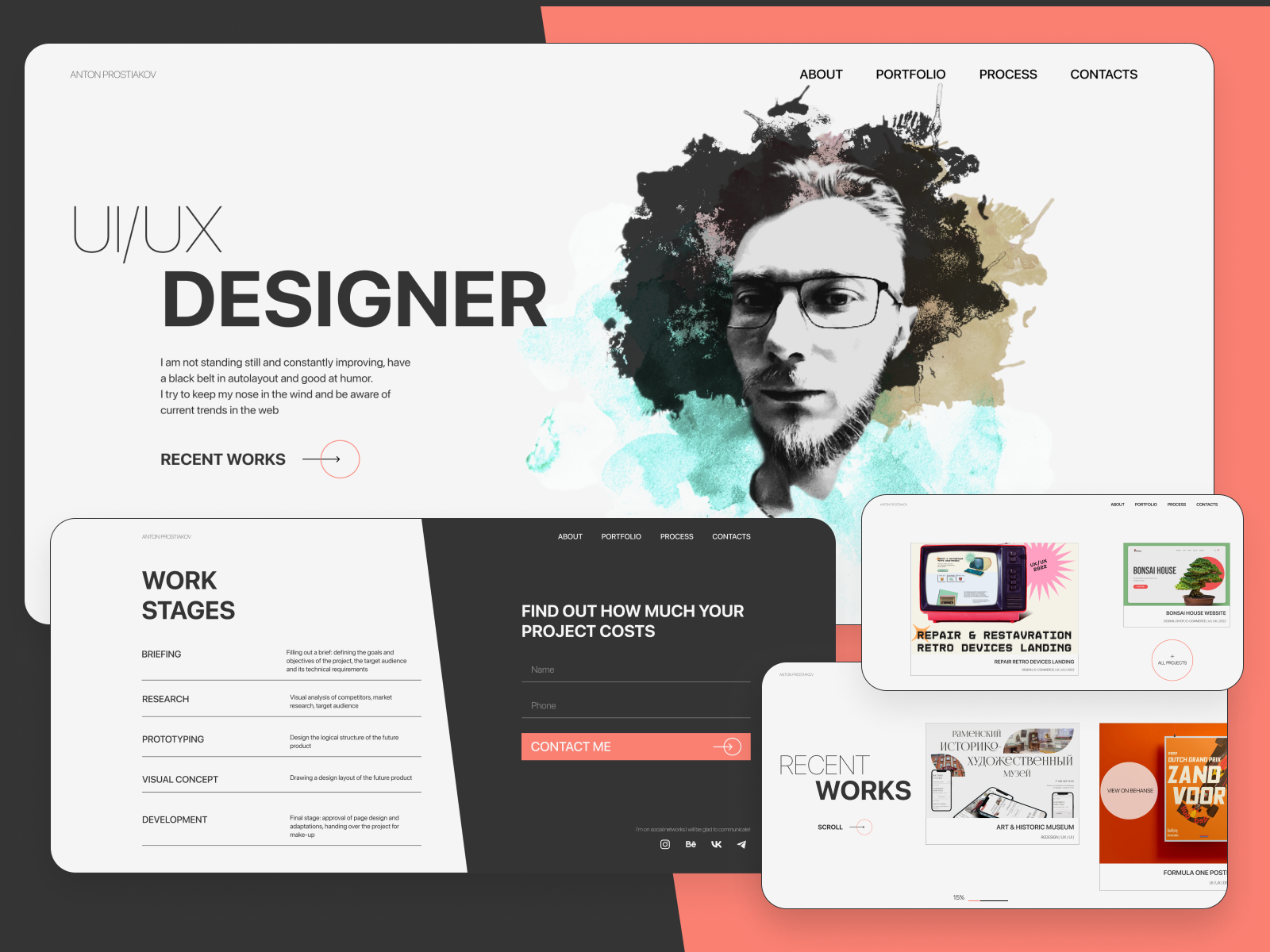 Portfolio Website By Anton Prostiakov On Dribbble Portfolio Website By Anton Prostiakov On Dribbble