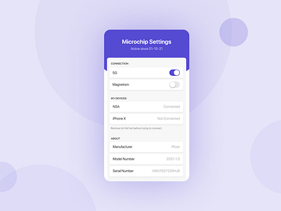 Microchip Settings - Daily UI 007