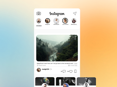 Redesigning Instagram - Black and White