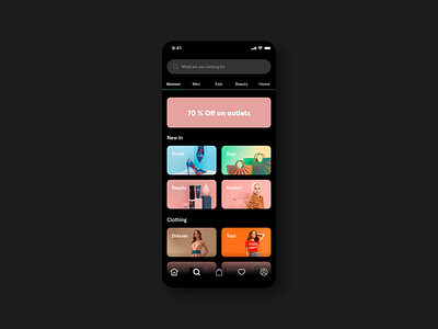 Search Experience categories clean dark mode e commerce e commerce design e commerce shop light mode minimal search shopping app sketch ui ux