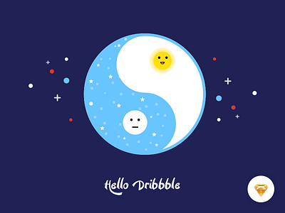 Hello Dribbble! debut first illustration shot sketch