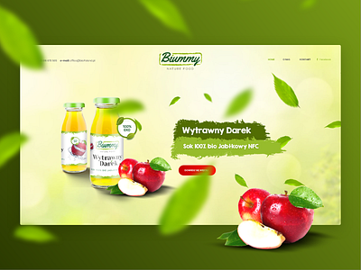Fresh Juice Biummy adobexd agency branding design fresh health healthy juice mobile nature onepage web design website