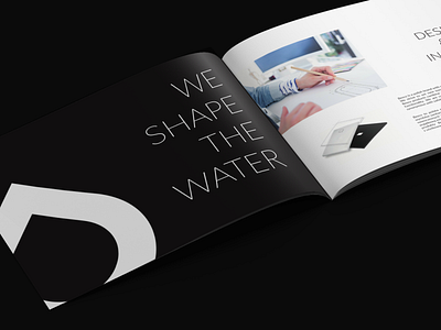 BESCO bath bathroom black black white blue brochure brochure design clean design inspiration modern pantone print shape water
