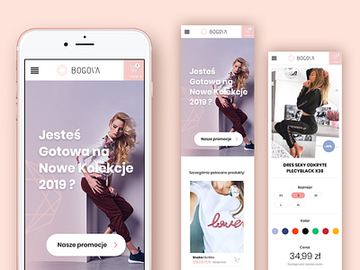 web shop - boutique bogova adobexd bogova clean design gold rose logo modern rose shop shopping shopping app web web design webdesign