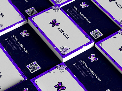 Azelea - Business Card Design best business card best card brand visiting card business card business card design card design fashion brand fashion business card female business card logo design minimal business card stationary visiting card