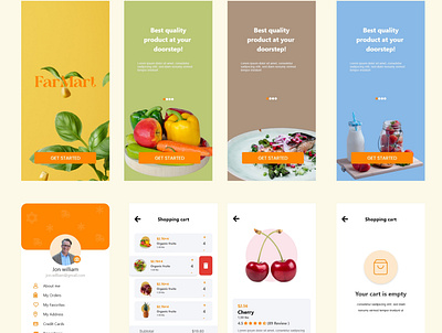 FarMart grocery shop adobe photoshop adobe xd mobile app ui product design ui uiux