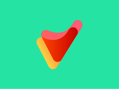 Visually brand branding colorful flat geometric gradient icon identity logo logotype overlay simple stylized vector