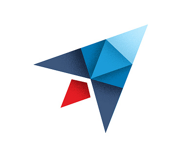 Rocket - logo exploration branding geometric icon logo rocket triangles vector