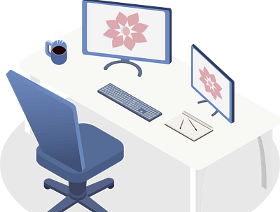 Desk Hero design graphic design vector