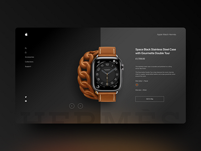 Apple Watch Hermes apple black design hermes inspiration luxury minimalistic ui watch