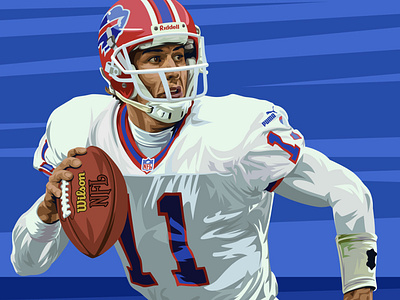 Rob Johnson • Buffalo Bills bills bills mafia buffalo buffalo bills california football illustration national football league new york nfl sports usc vector