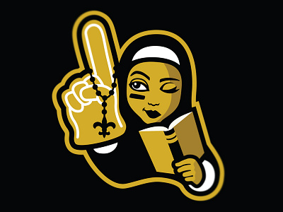Saints - 2nd to Nun! catholic cheerleader feminism national football league new orleans new york nfl nun religious saints women