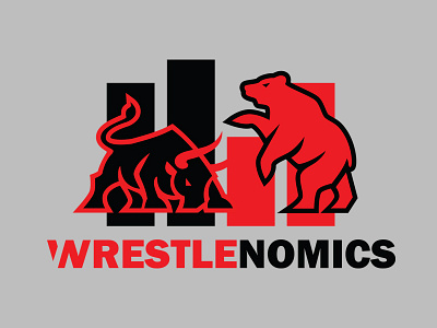 Wrestlenomics bear bull finance logo money pro wrestling wrestling