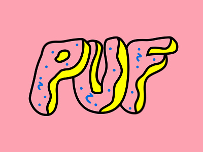 Puf Logo donut odd future pro wrestling rap. hip hop