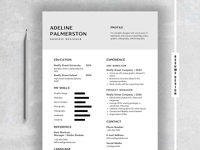 Resume/CV Design Template white