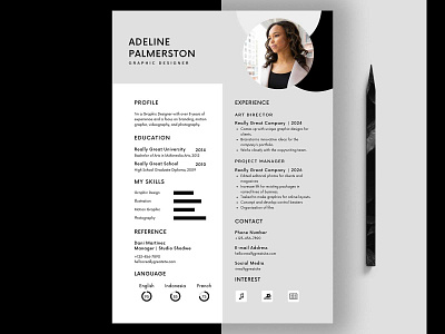 Canva Resume/CV Design Template white