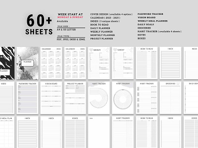 Ultimate Planner Bundle Pack calendar