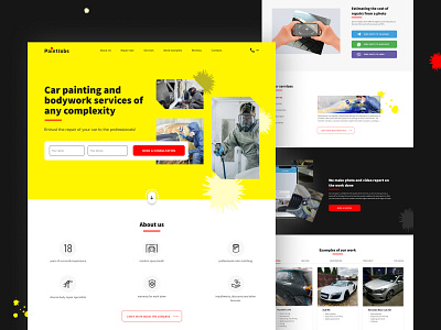 Car painting & bodywork company website branding design ui uiux ux web design webdesign