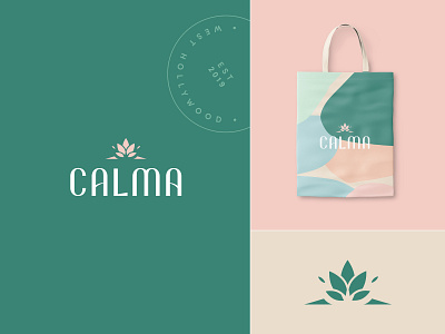Calma brand identity branding cannabis color scheme icon logo logo design pastel