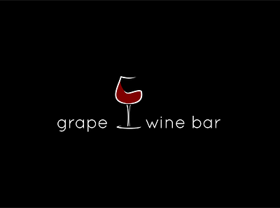 Grape Wine Bar Logo graphic design logo logo design vector