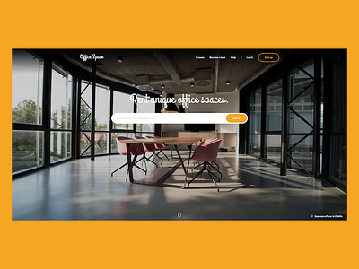 Office Space Landing Page design landing office page rent search ui web