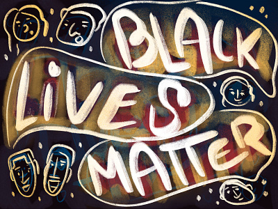 Black Lives Matter - In Progress Sketch black lives matter brush lettering chalk type illustration no justice no peace racial equality texture work in progress