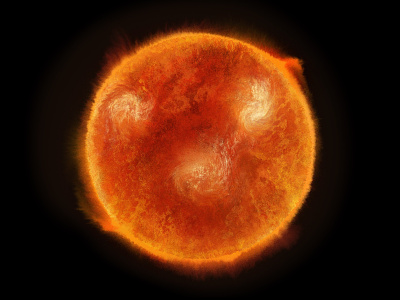 G-Type Star digital painting energy galaxy light milky way procreate solar system space sun