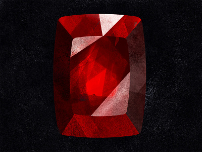 Ruby crystal crystals gems gemstone illustration procreate red ruby shiny