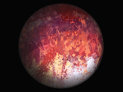 Red Moon digital painting moon planet planets procreate red solar system space universe