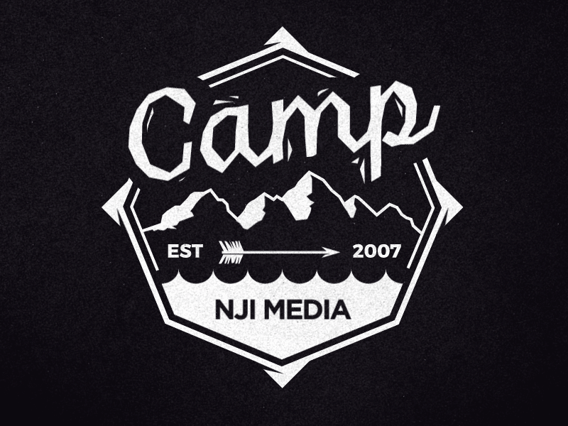 Camp Badge badge camp chalk chalkboard nji media