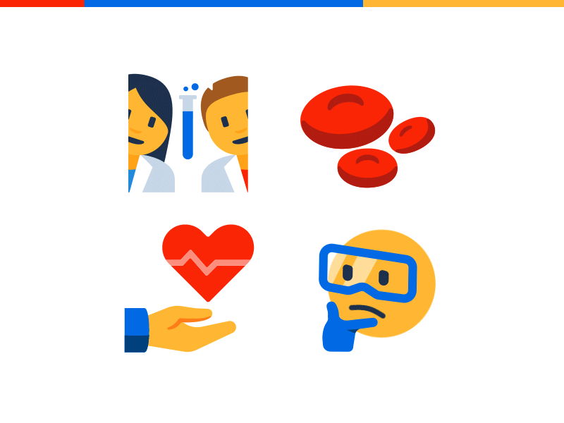 Medical Emojis animation blood cells emoji emojis goggles heart lab coats lifeline medical scientist test tube