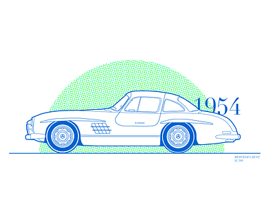 Mercedes-Benz SL 300 car illustration