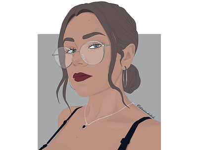 Di art design emoji fashion girl graphic design illustration inspiration portrait sticker telegram vector art vector portrait