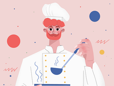 Just a nice chef branding character design commercial illustration design digital art flat illustration illustration