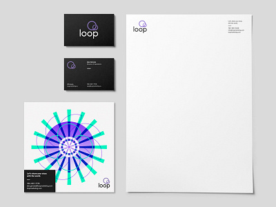 Loop branding bright colors identity logo minimal