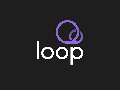 Loop icon identity logo loop minimal purple wordmark