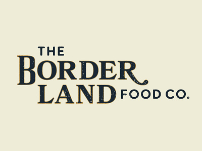 Borderland brand branding design food identity logo old vintage wordmark