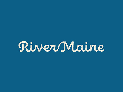 River Maine Wordmark branding identity logo nostalgic script wordmark