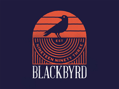 Blackbyrd Shirt Design bird design lines music record texture tshirt typography vintage vinyl