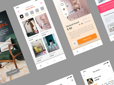 Furniture Shopping App app graphic design ui ux