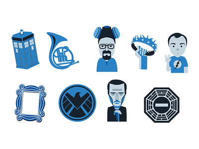 Series icon set agents of shields dharma dharma initiative dr who friends game of thrones himym house md how i met your mother lost sheldon cooper the big bang theory