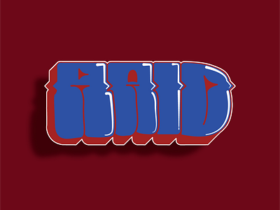 Raid Blue & Red Graffiti Throwie