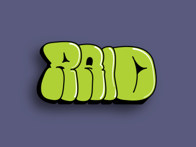 Raid Green Graffiti Throwie