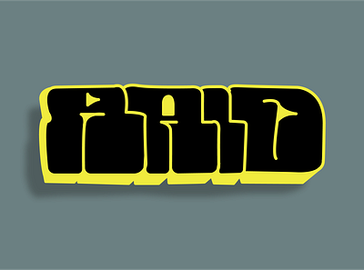 Raid Black & yellow Graffiti Throw design graffiti illustration typography